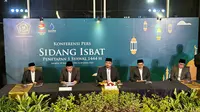 Kementerian Agama (Kemenag) menetapkan Lebaran Idul Fitri 1444 H jatuh pada 22 April 2023 melalui sidang isbat. (Liputan6.com/Nanda Perdana Putra)