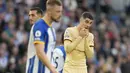 Ini merupakan kekalahan pertama Potter bersama Chelsea. Sebelumnya, mereka tidak pernah kalah dalam sembilan pertandingan di semua kompetisi. (AP/Kirsty Wigglesworth)