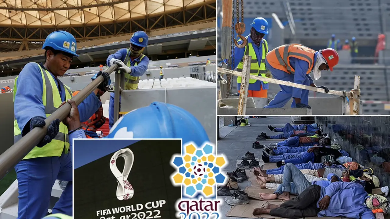 Kematian pekerja di Qatar. Pic: Daily Mail