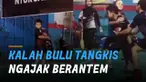 Awalnya seorang bocah berjoget-joget ketika dapat poin, tapi akhirnya kalah dan tidak terima hingga mengajak berantem lawan mainnya.