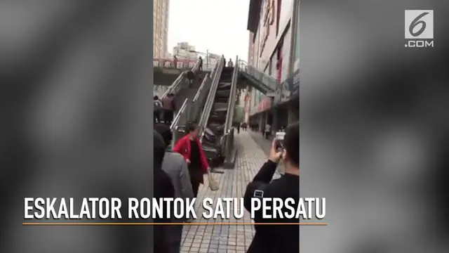 Sebuah eskalator di China rontok satu persatu. Rekaman ini menjadi viral dan membuat warga takut.