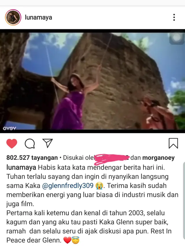 Unggahan Luna Maya. (Foto: Instagram @lunamaya)