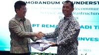 Direktur Utama PT Remala Abadi Tbk, Agus Setiono (kanan). Credit: Remala