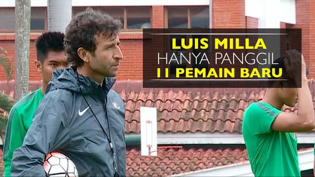 Pelatih Timnas Indonesia, Luis Milla, hanya memanggil 11 pemain baru dari total 26 pemain yang mengikuti seleksi Timnas U-22 tahap 2.