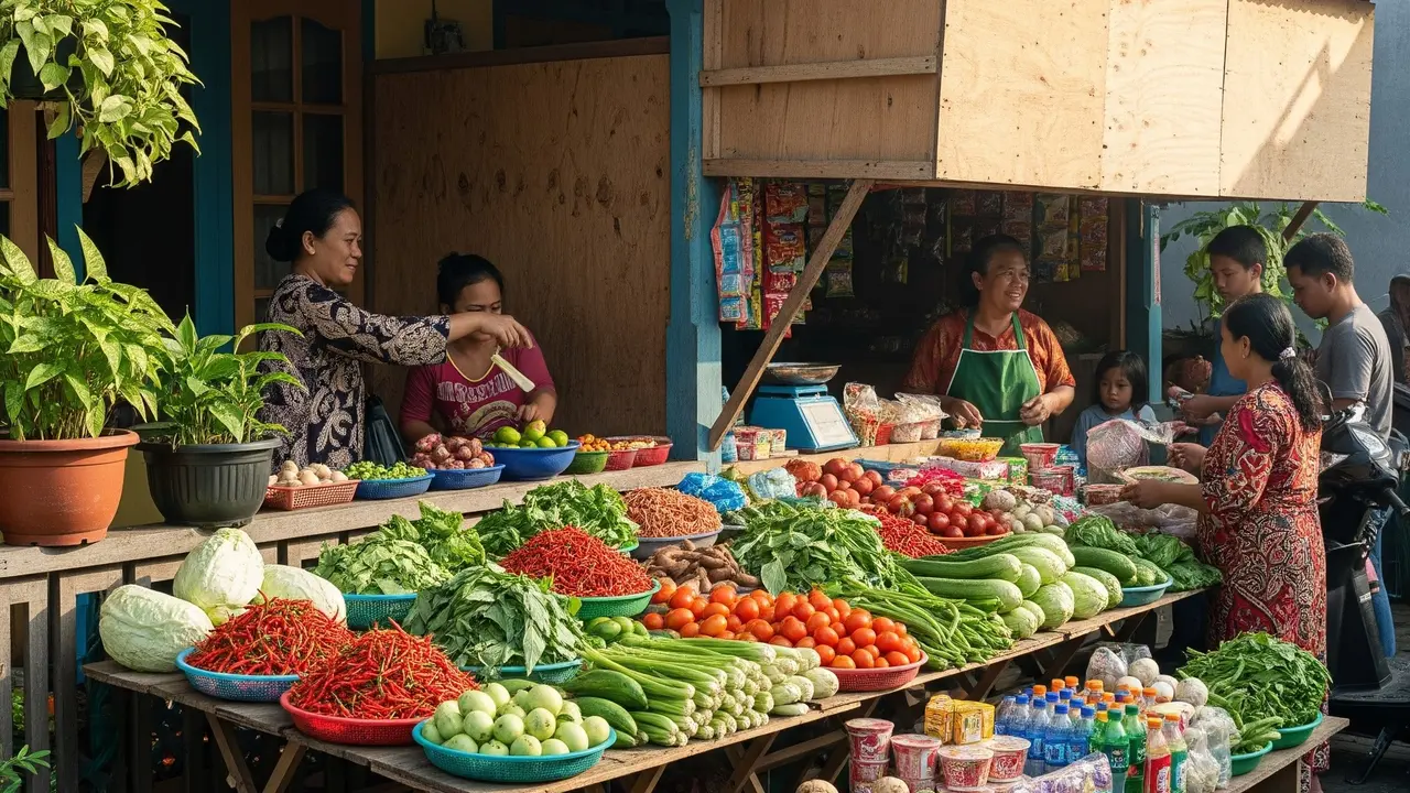 Desain Warung Sayur Minimalis Ramai Pengunjung