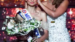 Eve Gilles bersaing dengan 30 miss regional Prancis untuk berebut gelar Miss Prancis 2024 menggantikan Indira Ampiot dari Guadeloupe. (ARNAUD FINISTRE / AFP)