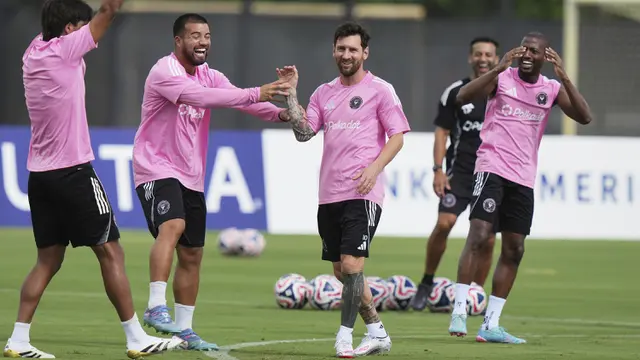 Foto: Momen David Beckham Pantau Latihan Persiapan Lionel Messi dkk Jelang Laga Pembuka di Piala Dunia Antarklub 2025