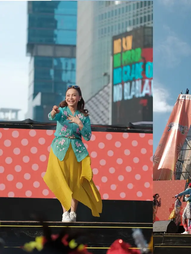 6 Detail Kebaya Rossa yang Memukau saat Manggung di Bundaran HI Jakarta