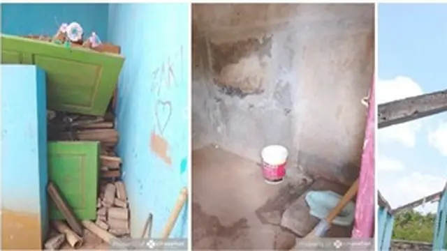 Kondisi toilet di MTS Al Munawaroh di Sumedang sebelum mendapatkan donasi perbaikan.