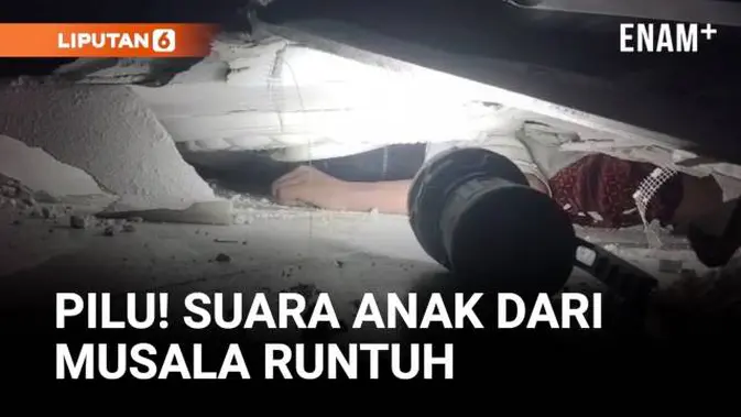 VIDEO: Rekaman Memilukan, Suara Anak Dari Reruntuhan Musala Pesantren
