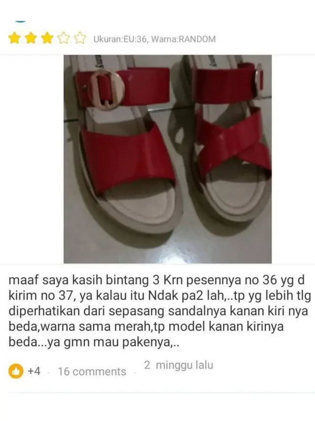 6 Potret Apes Beli Sendal Tidak Sesuai Ekspektasi Ini Bikin Kesal