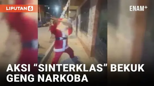 VIDEO: Polisi Peru Menyamar Jadi Sinterklas, Tangkap Pengedar Narkoba