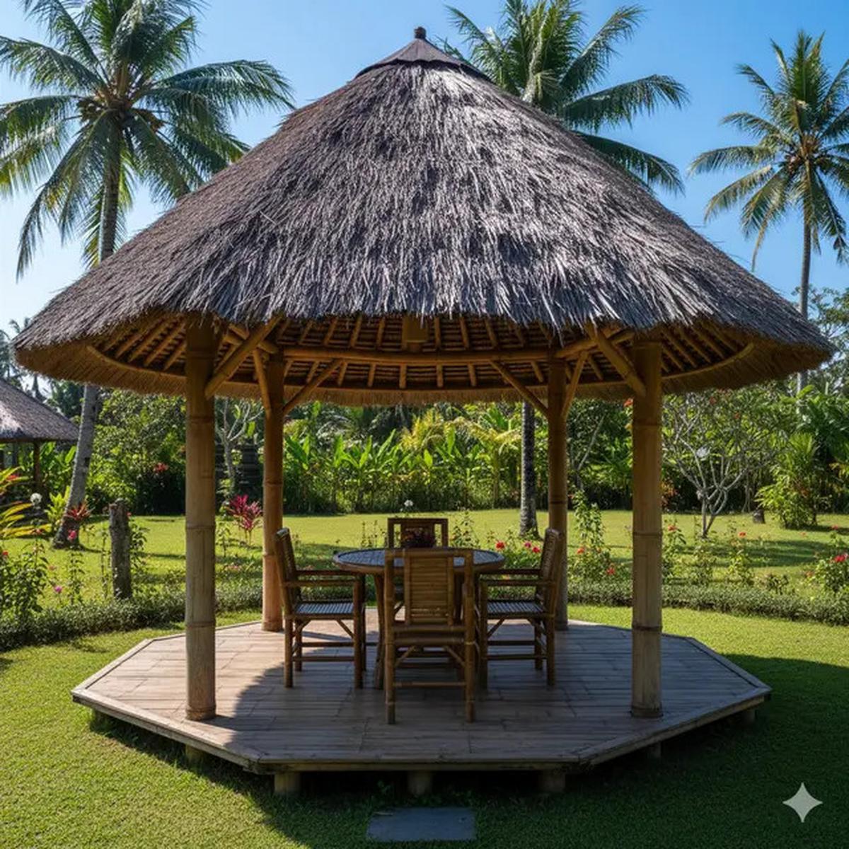 7 Desain Teras Rumah Tropis Bahan Bambu ala Vila Bali, Serasa Liburan Setiap Hari