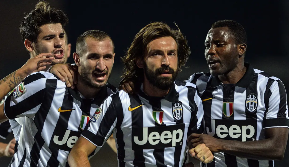 La Vecchie Signora berhasil mencatakan rekor 102 poin dalam satu musim. Dengan rekor tersebut, Juventus menjadi tim Italia yang meraih poin terbanyak dalam satu musim di Liga Domestik Italia. (AFP/Andreas Solaro)