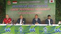 ASIOP resmi menjalin kerja sama dengan klub kasta tertinggi Liga Jepang alias J1 League 2022/2023, Shonan Bellmare. (Istimewa).