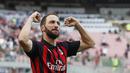Striker AC Milan, Gonzalo Higuain (AP Photo/Antonio Calanni)