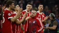 Gelandang asal Prancis, Franck Ribery, kabarnya sudah memperbaharui kontraknya di Bayern Munchen sampai 30 Juni 2019. (AFP/Odd Andersen)