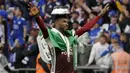 Pemain Leicester City, Kelechi Iheanacho merupakan penyerang berkebangsaan Nigeria. Ia tampil gemilang dan mampu bawa The Foxes juarai FA Cup musim lalu. Pemain 24 tahun ini telah mencatatkan 19 gol dan 5 assit dari 45 penamilannya. (Foto: AFP/Pool/Kirsty Wigglesworth)