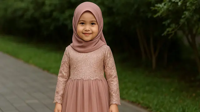 5 Model Gamis Tulle Anak yang Super Trendy, Lucu dan Menggemaskan (sumber: AI)