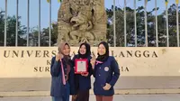 Tiga mahasiswi Universitas Airlangga (Unair) meraih gold medal ajang Indonesia International IoT Olympiad (I3O) 2023 pada Sabtu 17 Juni 2023. (Istimewa)