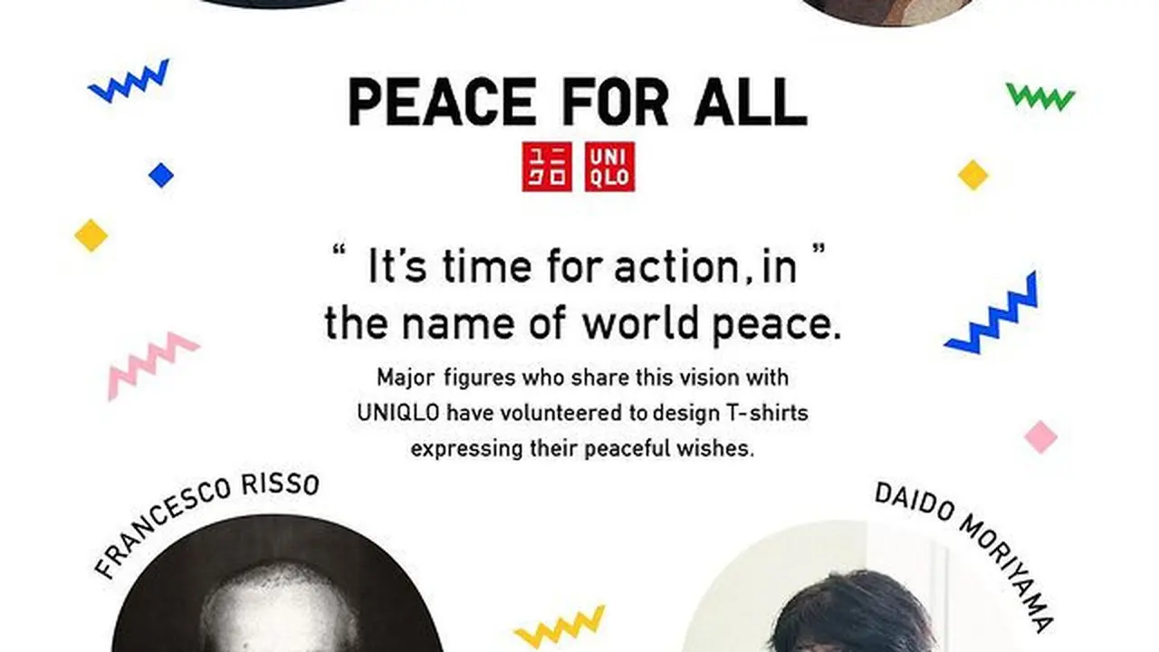UNIQLO bersama kolaborator artis dan influencer dunia meluncurkan koleksi terbaru "Peace For All" sebagai gerakan menciptakan perdamaian global.