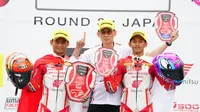 Rheza Danica Ahrens naik podium Asia Road Racing Championship 2023. (Bola.com/)