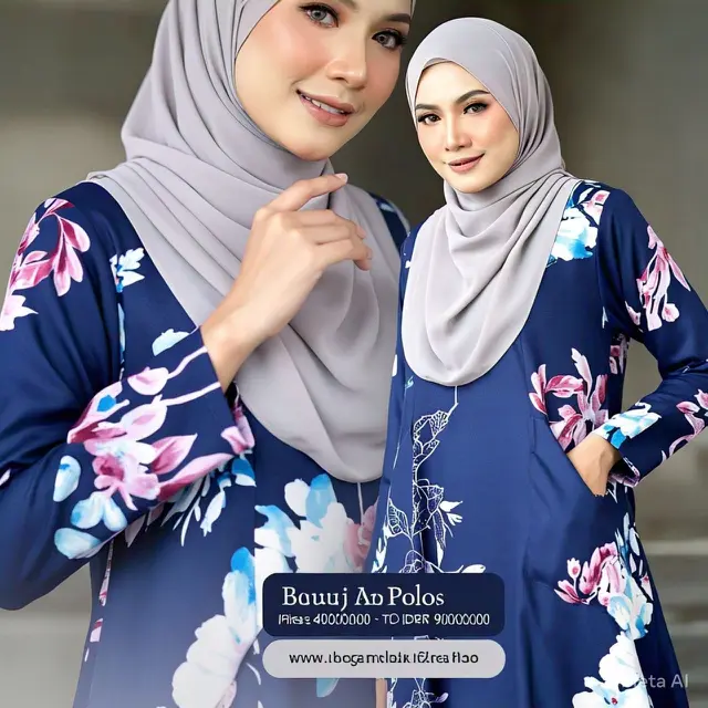 Model Baju Gamis Polos Modern Terbaru Kombinasi Layer