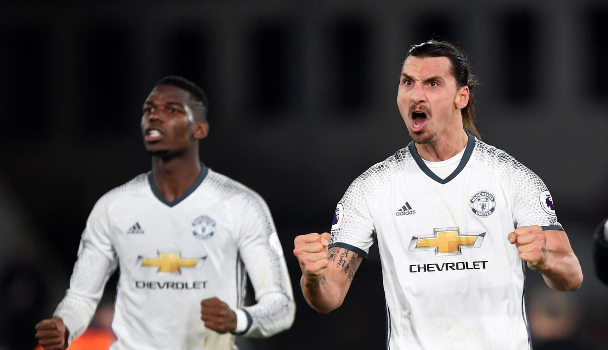  Manchester United meraih kemenangan 2-1 saat bertemu Crystal Palace dalam lanjutan Premier League yang berlangsung di Stadion Selhurst Park, London, Rabu (14/12/2016) waktu setempat. (Action Images via Reuters/Tony O'Brien)