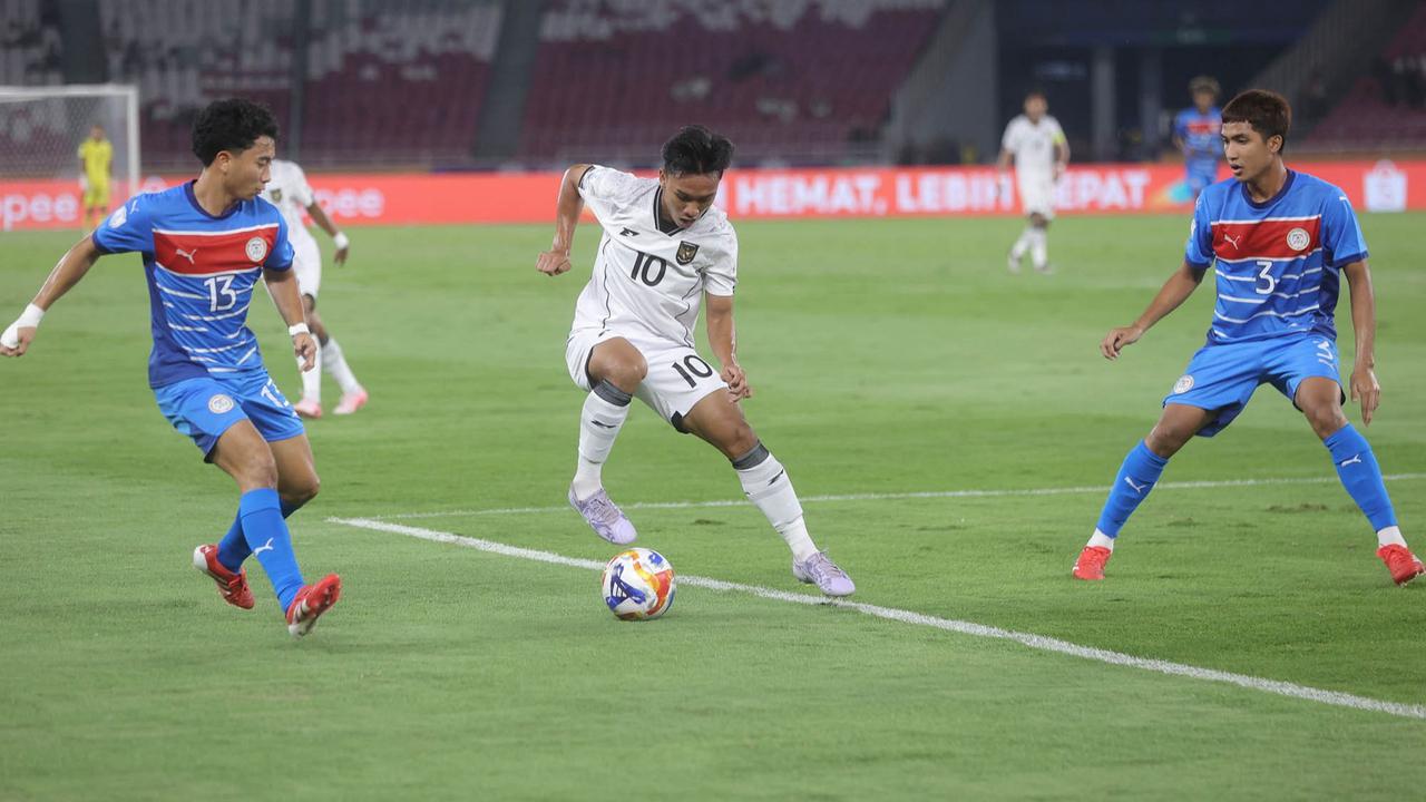 FOTO: Garuda Muda Menang Tipis atas Filipina, Tiket Semifinal Makin Dekat