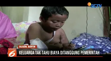 Bocah pasien korban tsunami di Cilegon, Banten, masih berutang ke rumah sakit. Sementara pihak rumah sakit berdalih, tanggungan biaya tersebut karena perawatan tidak sesuai aturan pemerintah.