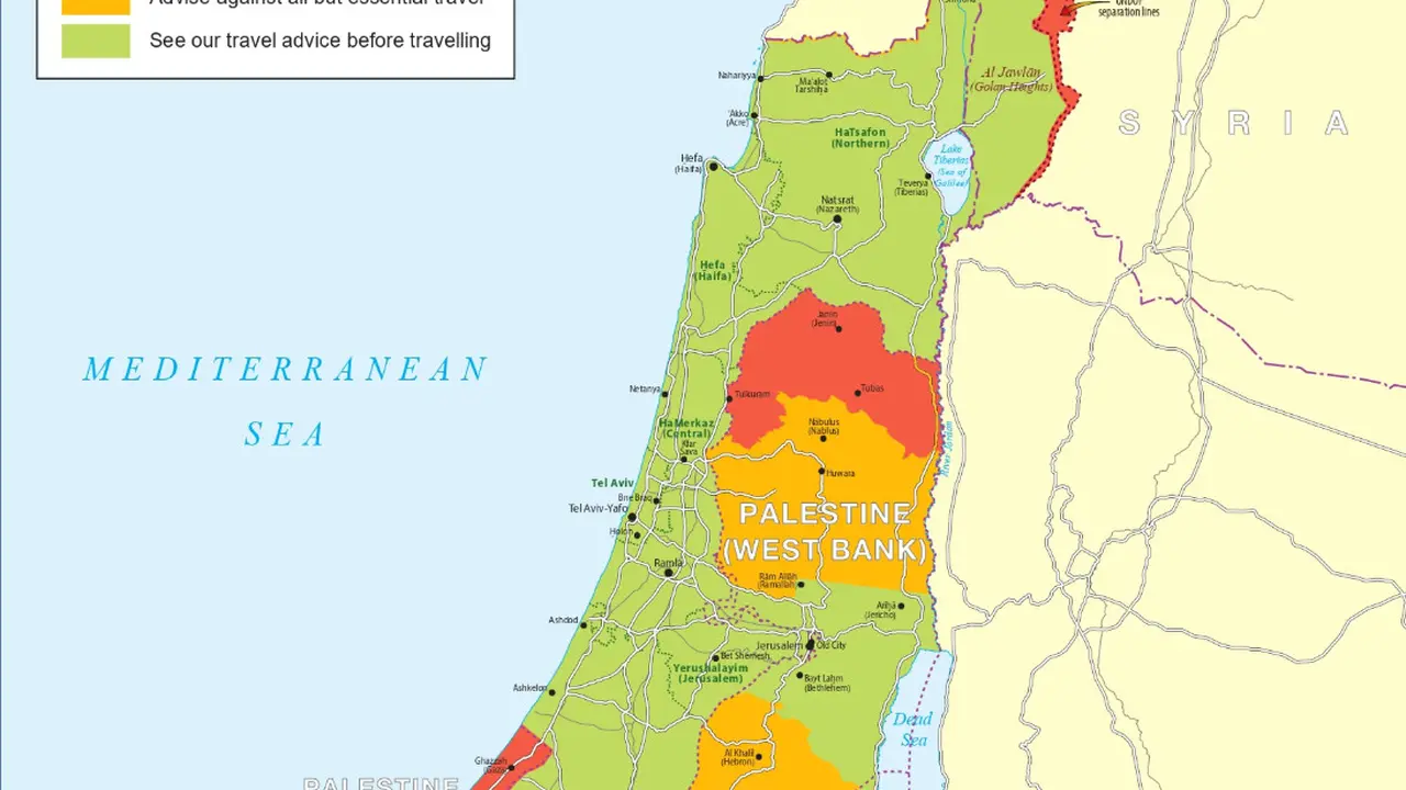 Peta Palestina yang diperbarui oleh Inggris (Dok. FCDO).