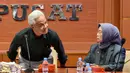 PWI menggelar dialog bertajuk Pers dan Capres yang menghadirkan Ganjar Pranowo untuk membahas gagasannya terkait kemerdekaan pers di Indonesia. (BAY ISMOYO/AFP)