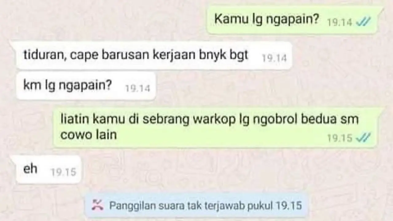 Kocak, 7 Chat Ketahuan Bohong oleh Pacar