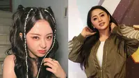 Yunjin Le Sserafim dan Dewi Perssik. (Instagram/ jenaissante - Bambang E. Ros/Bintang.com)