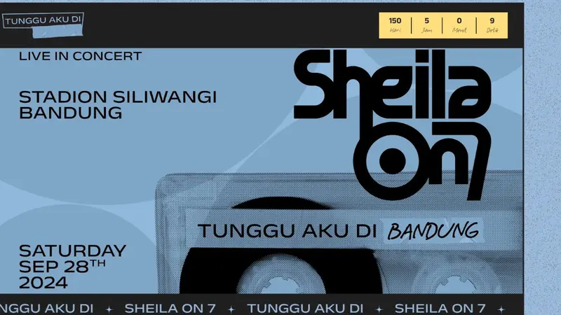 Sheila On 7 bakal gelar konser bertajuk 'Tunggu Aku Di', lalu besok pukul 10.00 WIB, Rabu 1 Mei 2024 merupakan waktu penjualan tiket konser Sheila On 7 di Bandung.