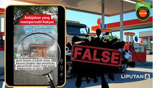 Cek Fakta Liputan6.com menelusuri  klaim video pom bensin dibakar masa karena motor pajak mati tidak boleh isi BBM.