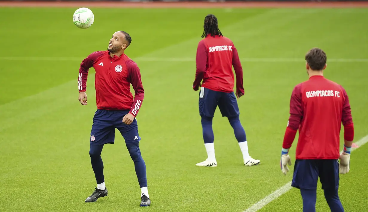 Olympiakos tentu punya misi meraih hasil bagus di laga ini. Tim asal Yunani itu akan berharap Villa merasakan beban besar di laga ini. (David Davies/PA via AP)
