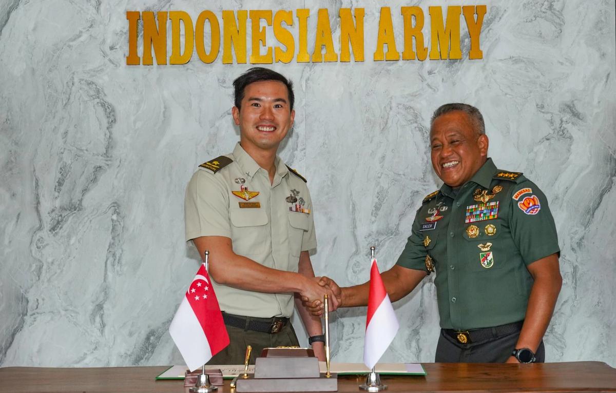 FOTO: Wakasad Terima Kunjungan Wakasad Singapura di Mabesad
