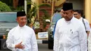 Kepala Staff AD, Jenderal TNI Mulyono (kiri) dan Pangdam Jaya, Mayjen TNI Teddy Lhaksmana jelang mengikuti doa bersama di Monumen Pancasila Sakti, Jakarta (30/9/2015). Doa bersama dalam rangka Hari Kesaktian Pancasila. (Liputan6.com/Helmi Fithriansyah)