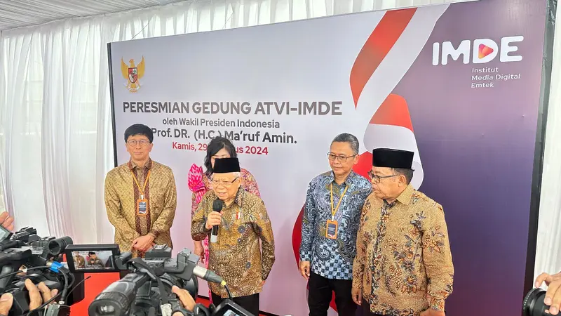 Wakil Presiden RI Ma’ruf Amin meresmikan secara langsung gedung baru Akademi Televisi Indonesia (ATVI)-Institute Media Digital Emtek (IMDE)