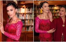7 Potret Elegan Cinta Laura dalam Balutan Kebaya Merah Muda di Hari Kartini