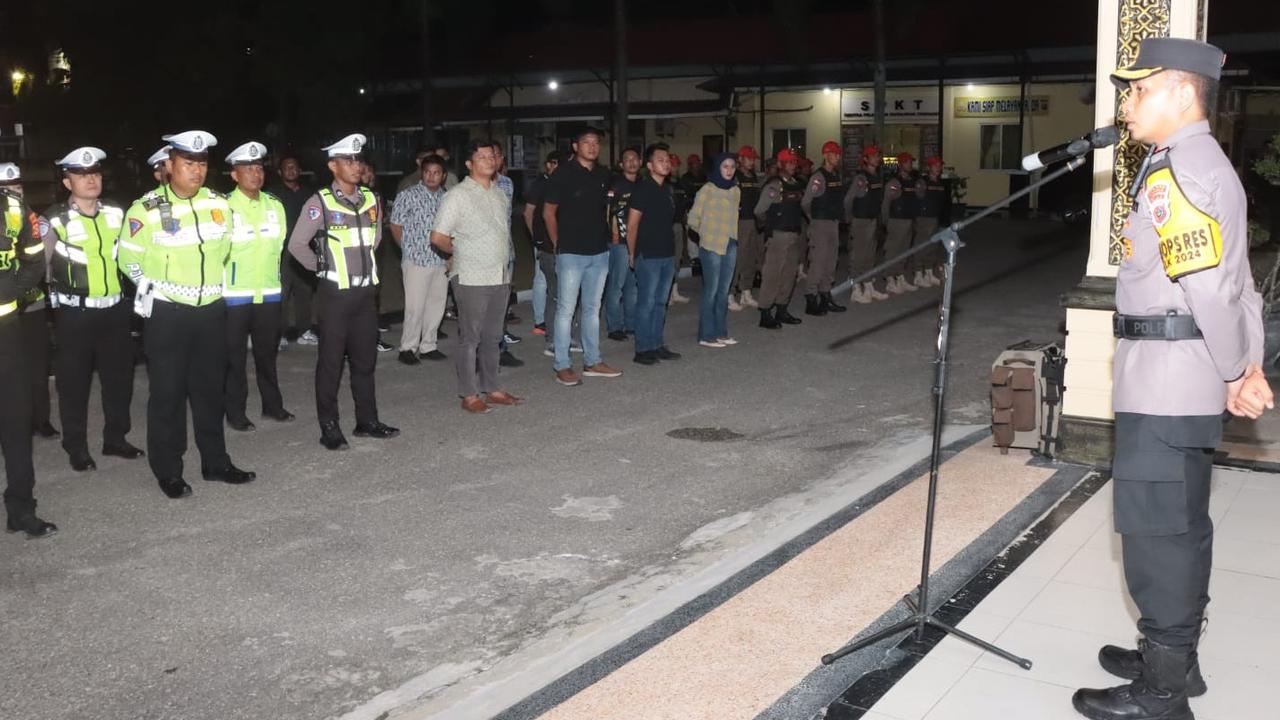 Polres Kampar Gelar Patroli Skala Besar Jelang Pelantikan Presiden-Wapres Terpilih