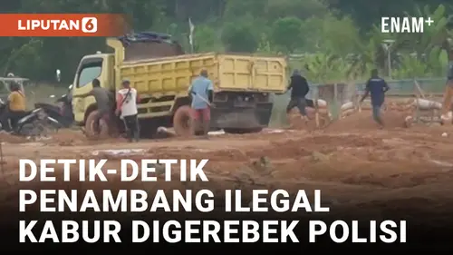 VIDEO: Kocar-kacir! Penambang Pasir Ilegal di Batubesar Batam Kabur Saat Digerebek Polisi