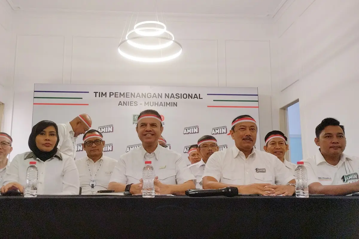 Kapten Timnas Anies-Muhaimin (AMIN) Syaugi Alaydrus di Rumah Pemenangan AMIN, Jalan Diponegoro 10, Jakarta Pusat, Kamis (8/2/2024).