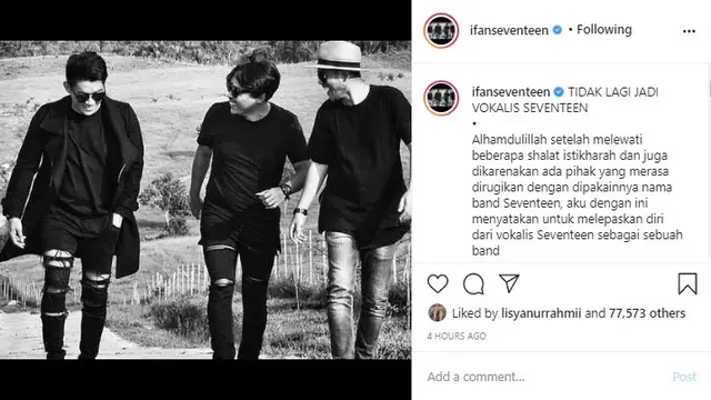 Ifan Seventeen (Foto: Instagram/@ifanseventeen)
