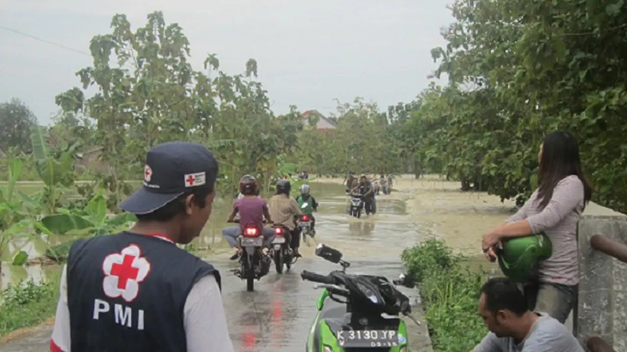 Sungai Lusi Meluap, Grobogan Tergenang
