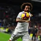 Bek Real Madrid, Marcelo, menegaskan sama sekali tak berniat untuk hengkang ke klub lain pada bursa transfer musim panas tahun ini. (AFP/GABRIEL BOUYS)