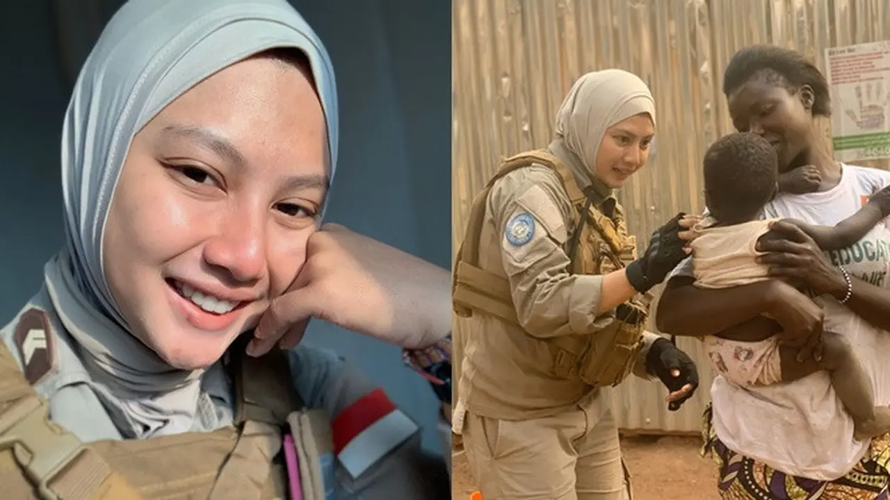 6 Pesona Briptu Hikma Nur Syafa, Polwan Cantik yang Kini Bertugas di Afrika