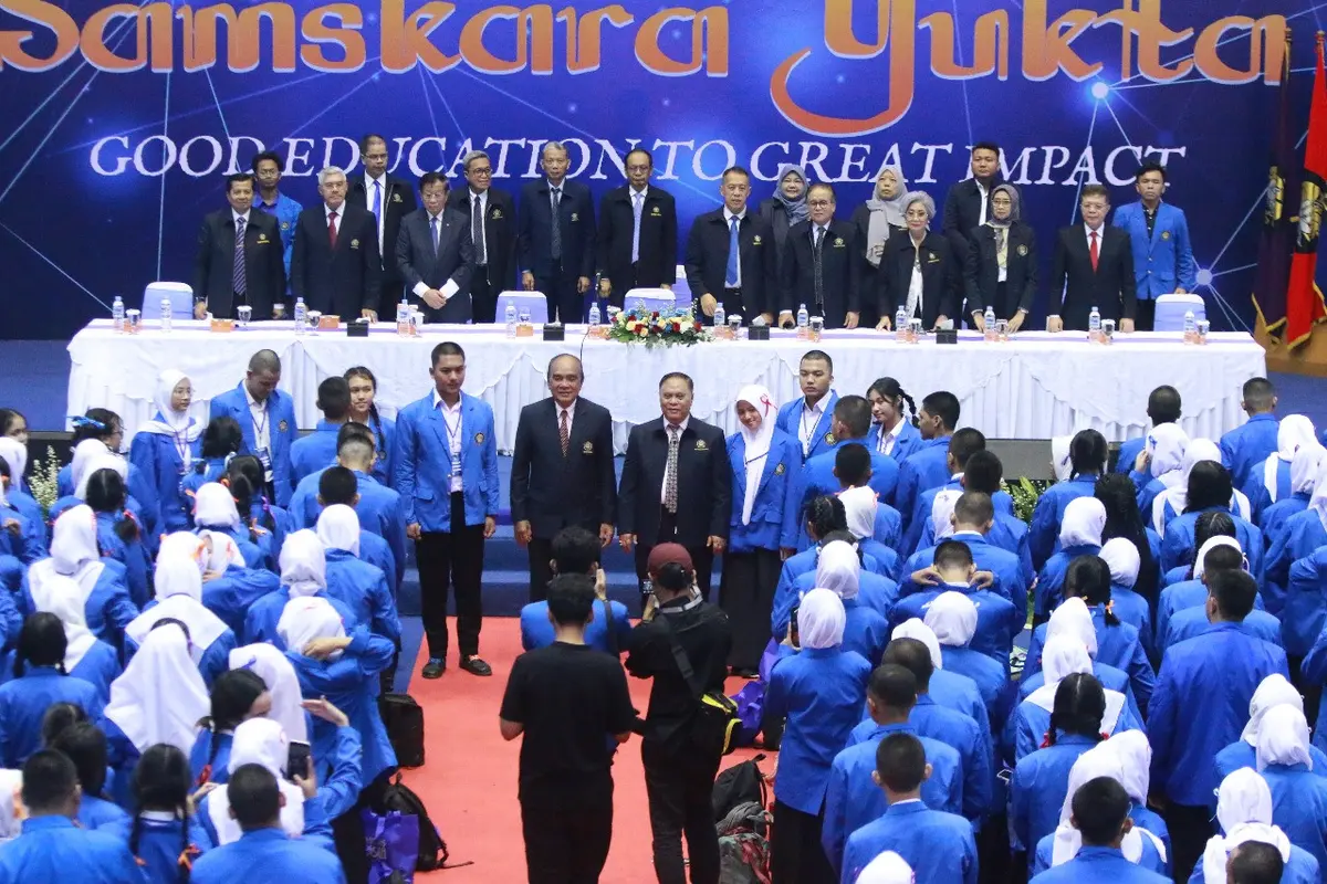 Mahasiswa baru Universitas Pancasila (UP) mengikuti Pengenalan Kehidupan Kampus bagi Mahasiswa Baru (PKKMB) tahun akademik 2024/2025. (istimewa)