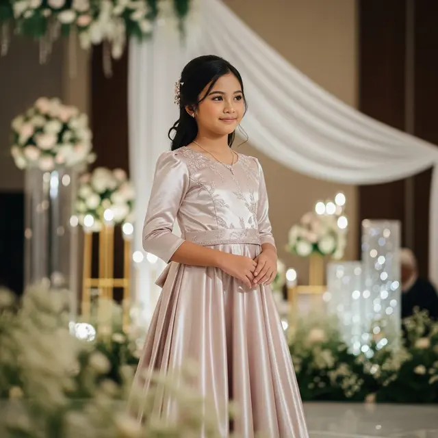 Model Baju Bridesmaid Anak Perempuan Paling Trendi (Image by Gemini AI)